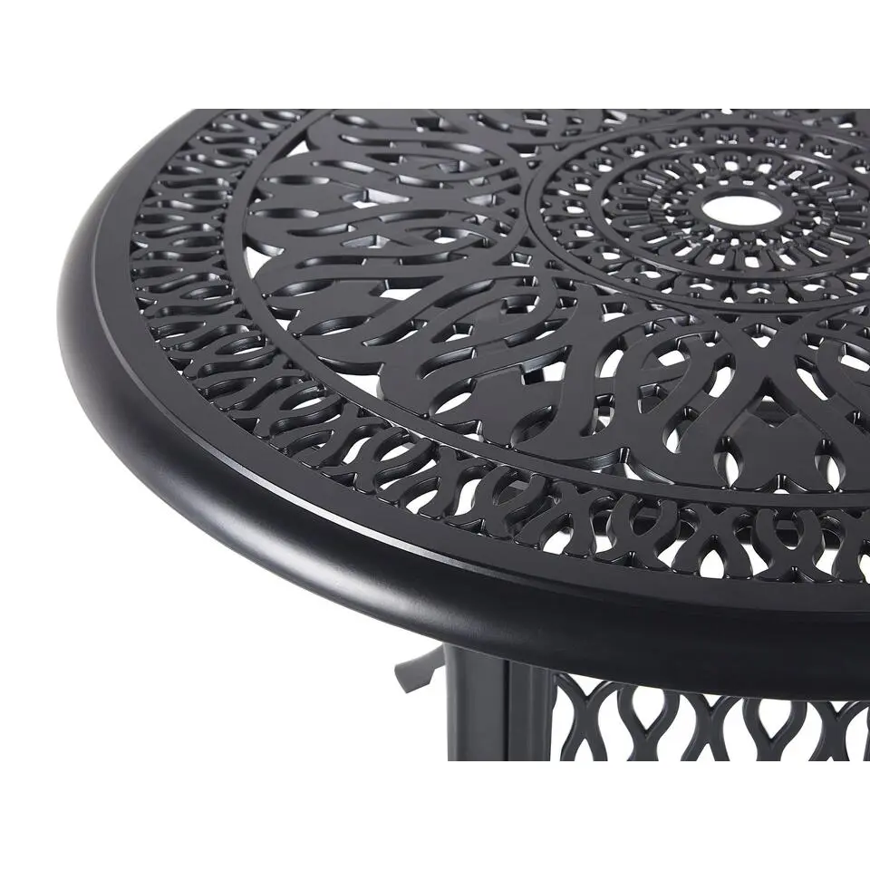 ANCONA - Tuintafel - Zwart - 90 x 90 cm - Aluminium