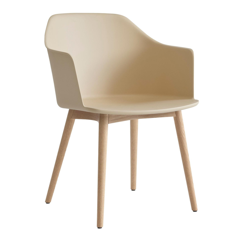 &tradition Rely HW76 stoel, onderstel eikenhout beige zand