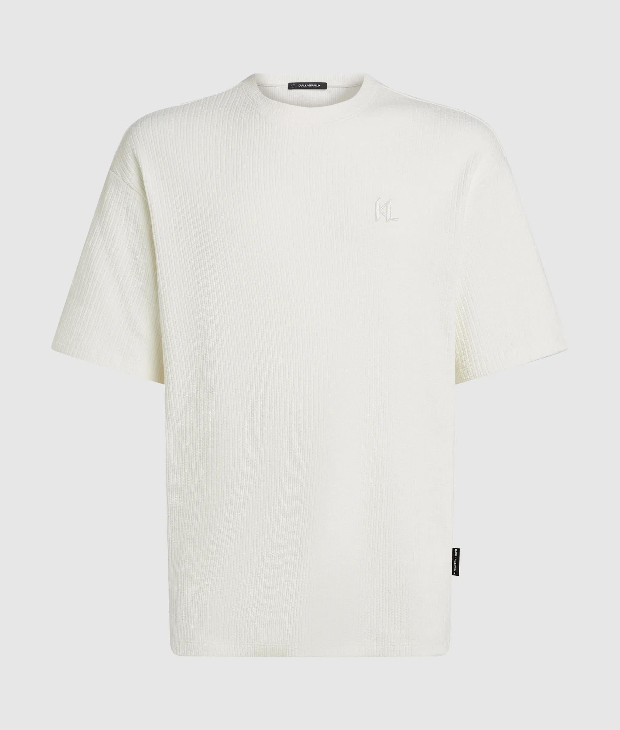 Gestructureerd t-shirt met Monogram