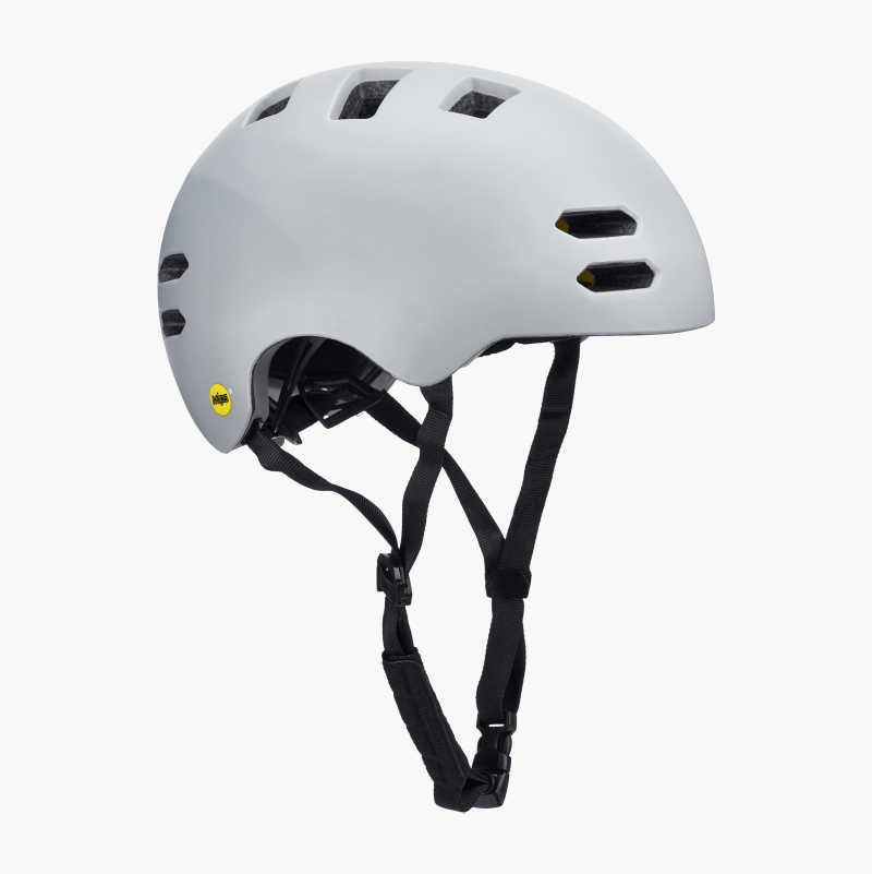 Skate-/sykkelhjelm Mips, grå, matt
