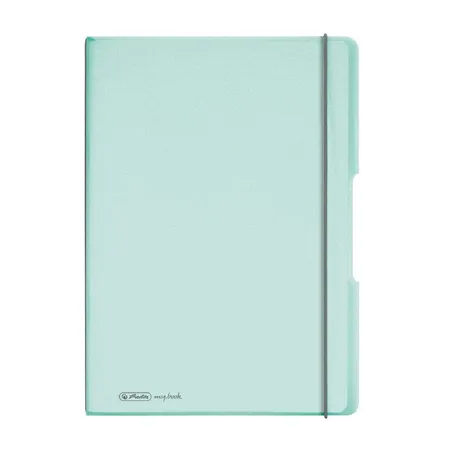 Herlitz Notizheft PP A4 Flex Pastell minze kariert
