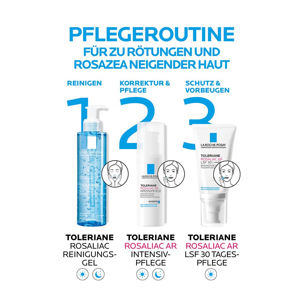 La Roche Posay Toleriane Rosaliac Reinigungsgel mit Mizellen-Technologie: Sanfte Gesichtsreinigung für empfindliche und zu Rötungen neigende Haut