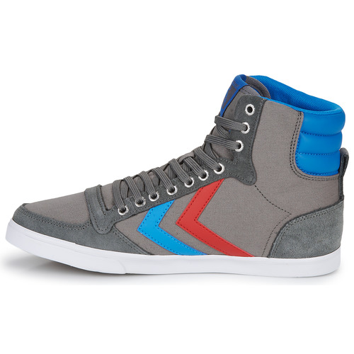 hummel - SLIMMER STADIL HIGH - Gris / Bleu / Rouge
