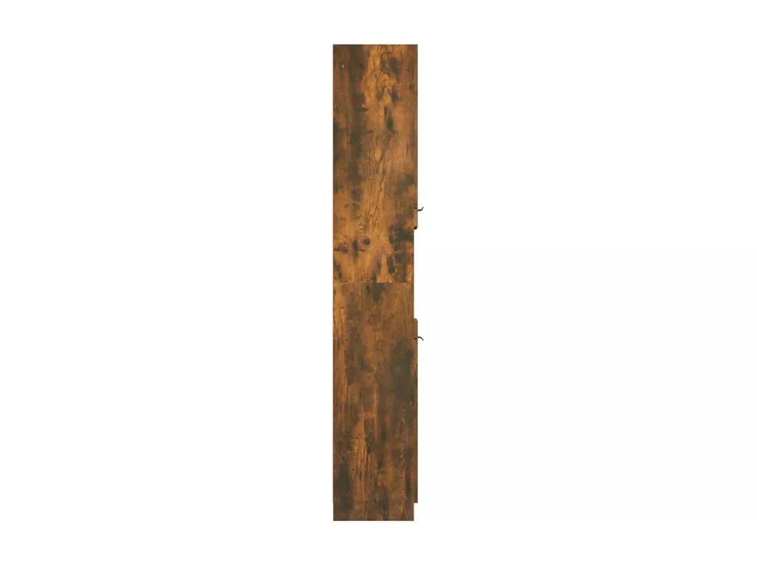 Armoire de bain Chêne fumé 32x34x188,5 cm Bois d'ingénierie
