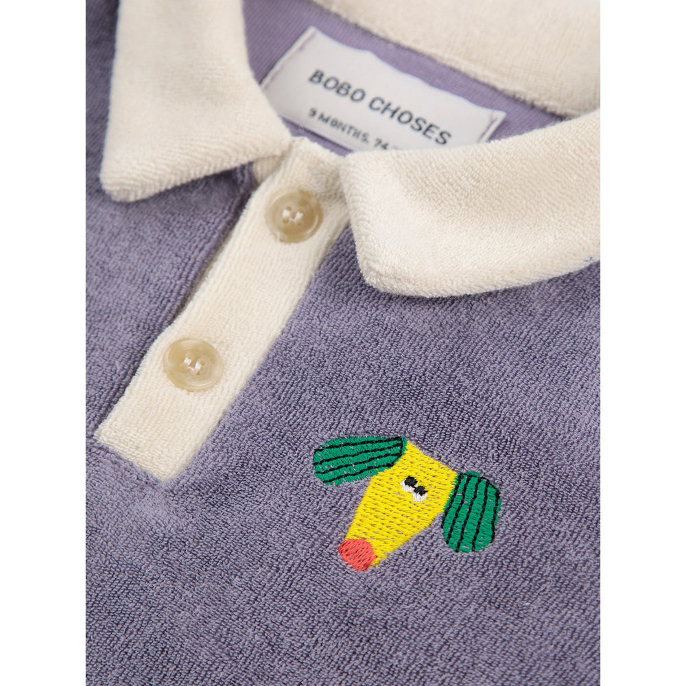 Køb Bobo Choses Navy Blue Happy Dog Terry Cloth Polo