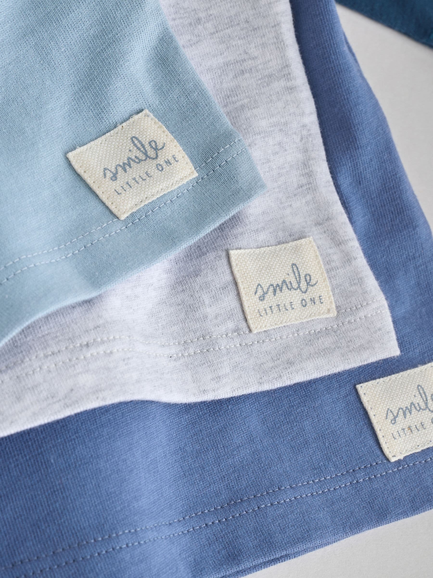 Blauw - Baby T-shirts met lange mouwen 4 stuks (0mnd-2jr)