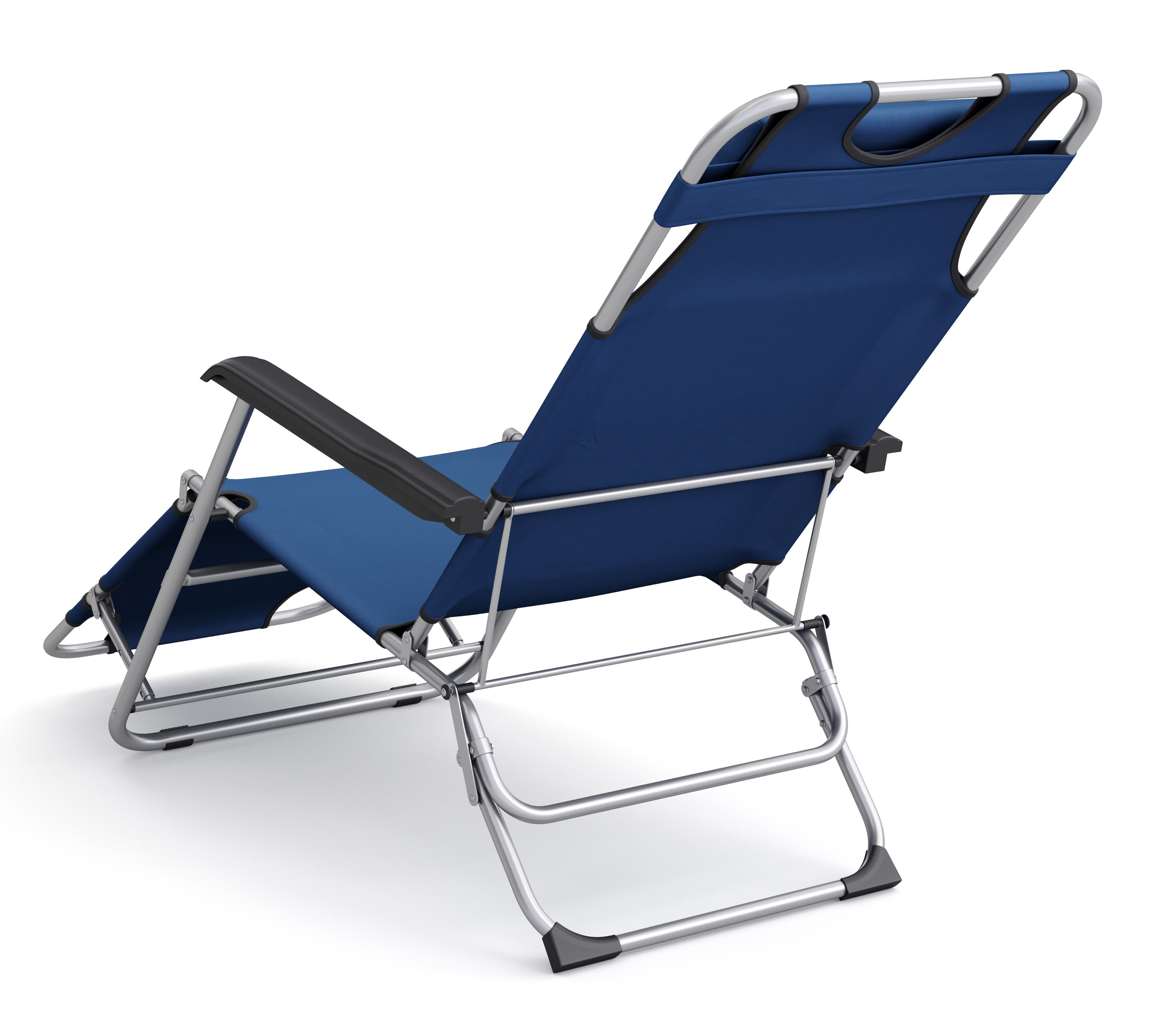 Liegestuhl Campingstuhl blau 2er Set