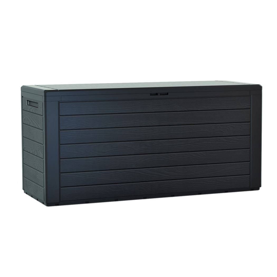 Prosperplast Auflagenbox Woodebox 280 Liter Anthrazit