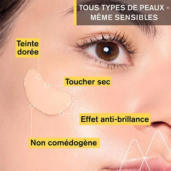 Protetor solar facial Uriage Bariésun Golden Tint FPS 50+ 50ml