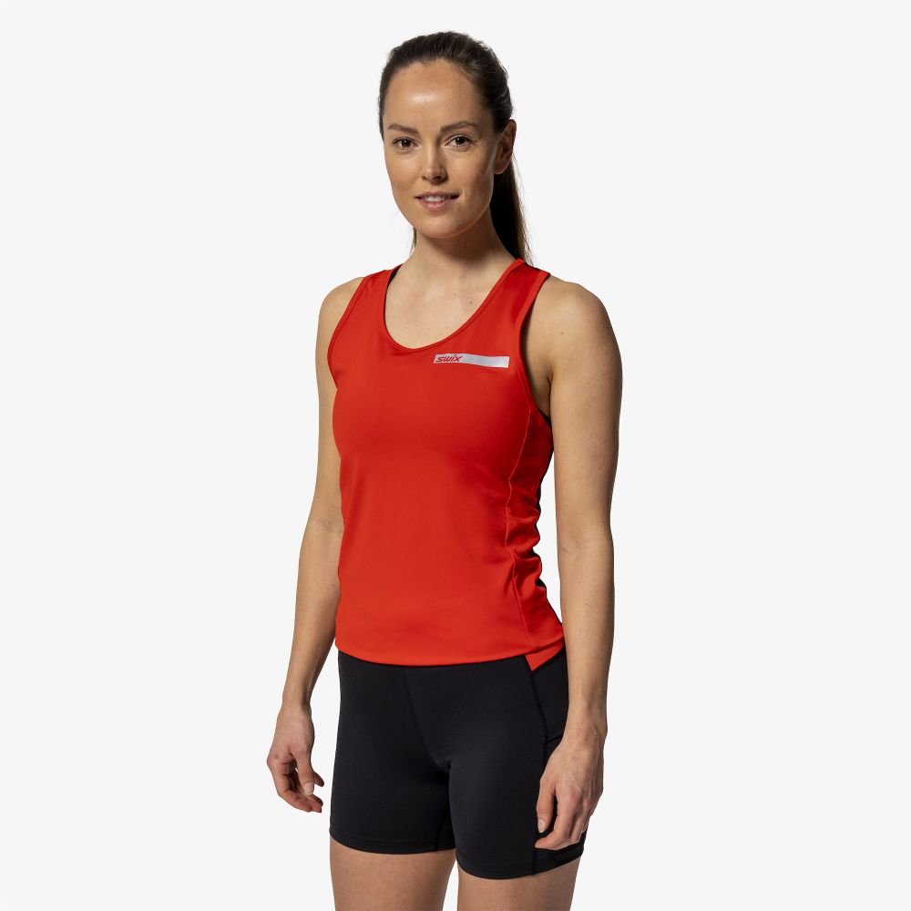 Swix Roadline Singlet Womens Fiery Red