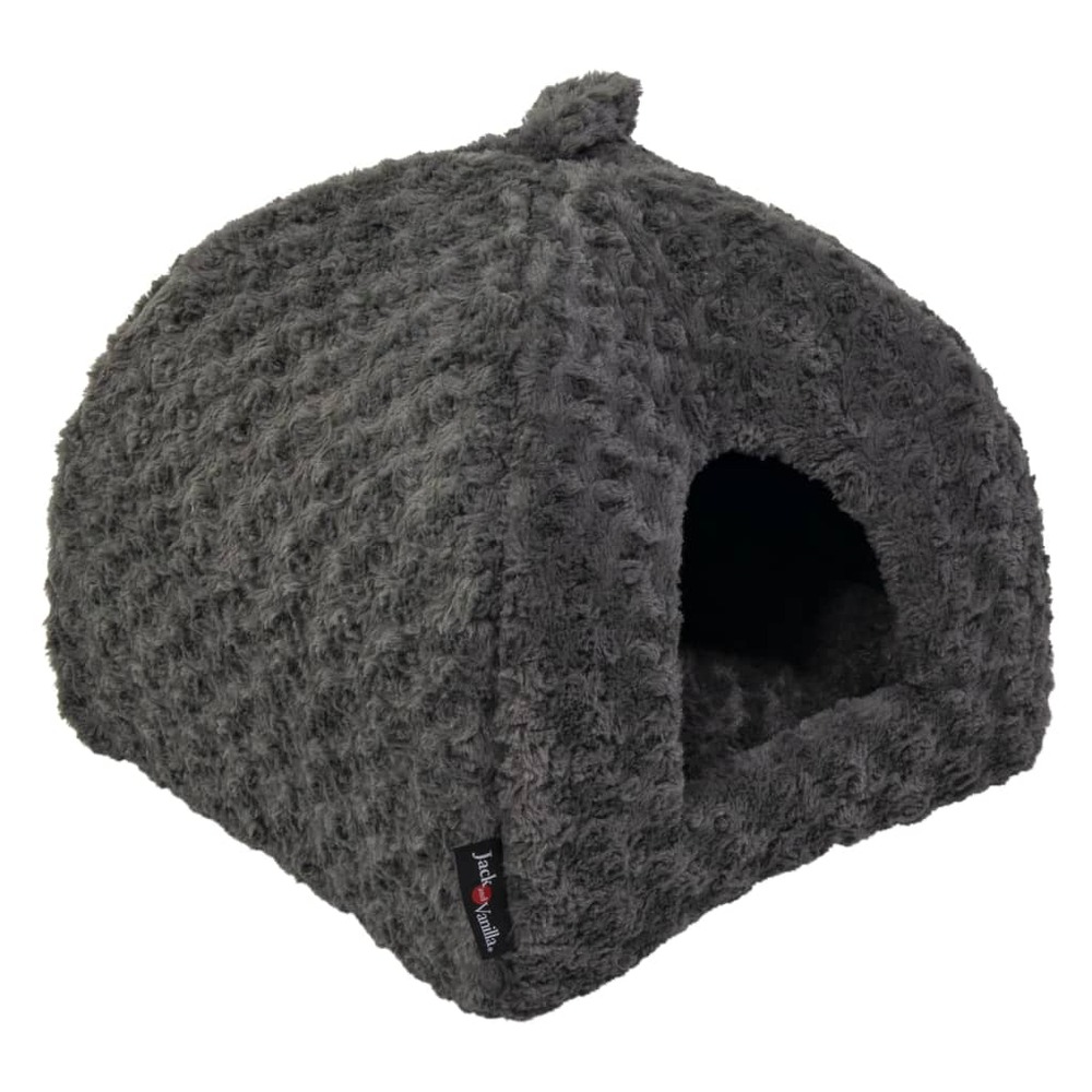 Igloo pour animaux de compagnie softy xs gris rosette