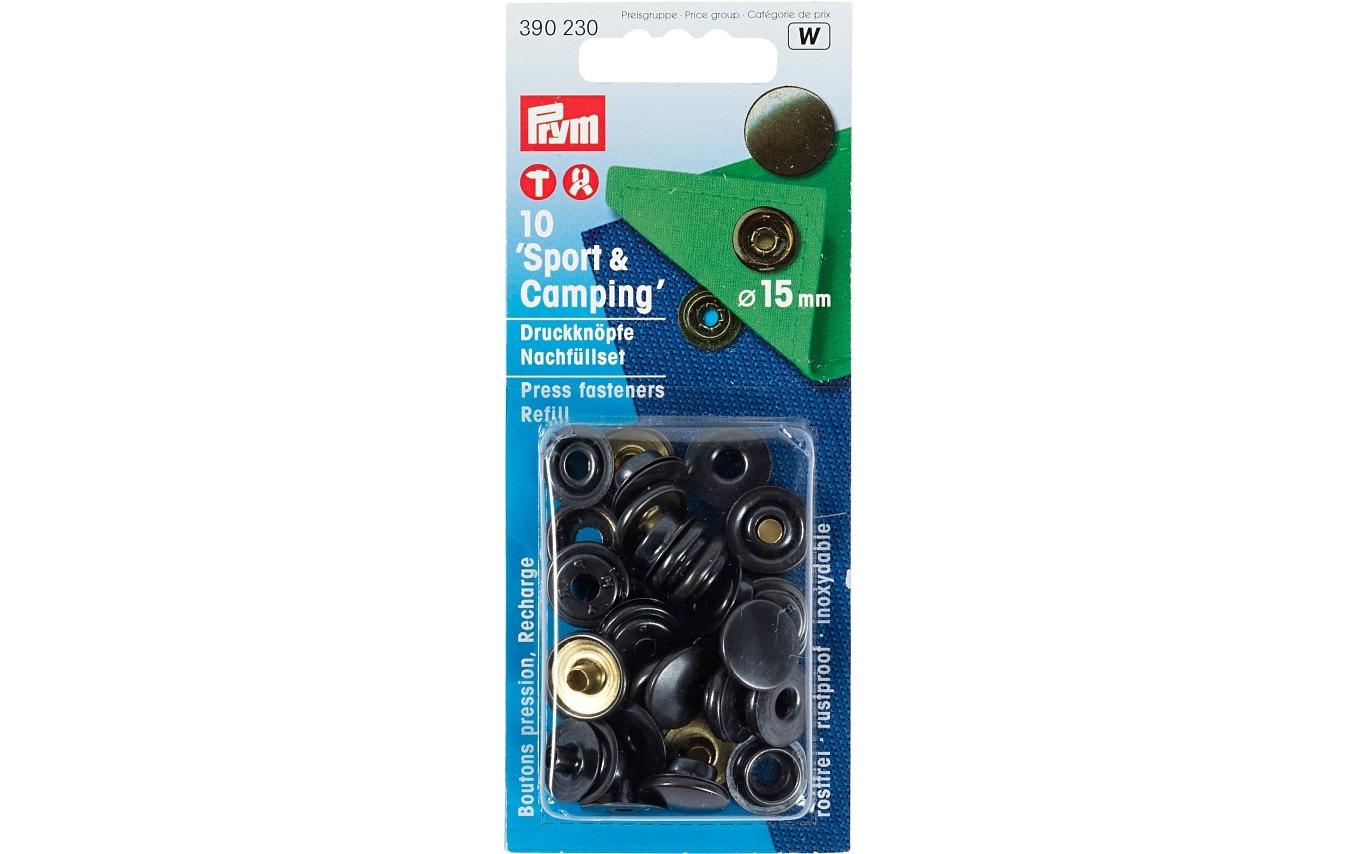 Druckknöpfe Camping 15 mm, Nachfüllpack,10 StückDruckknöpfe Camping Nachfüllpackung