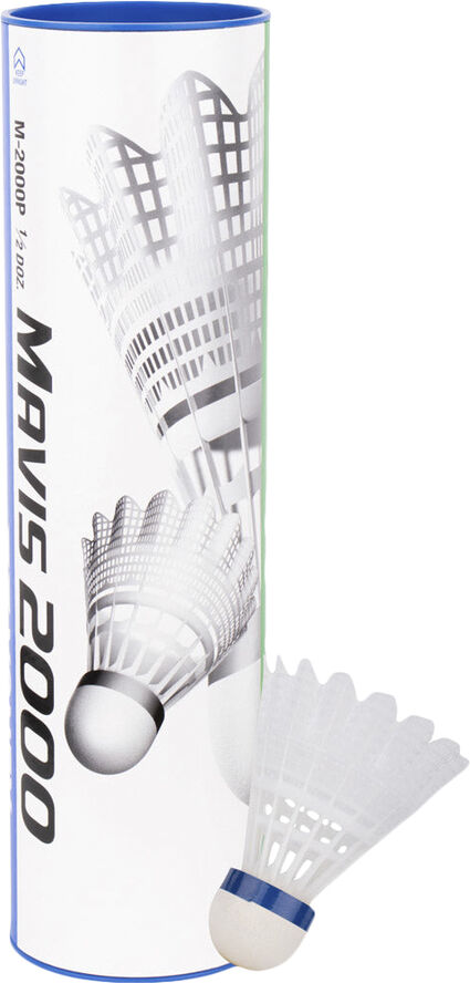 Yonex Mavis 2000 fjerbolde, 6 stk. Hvid