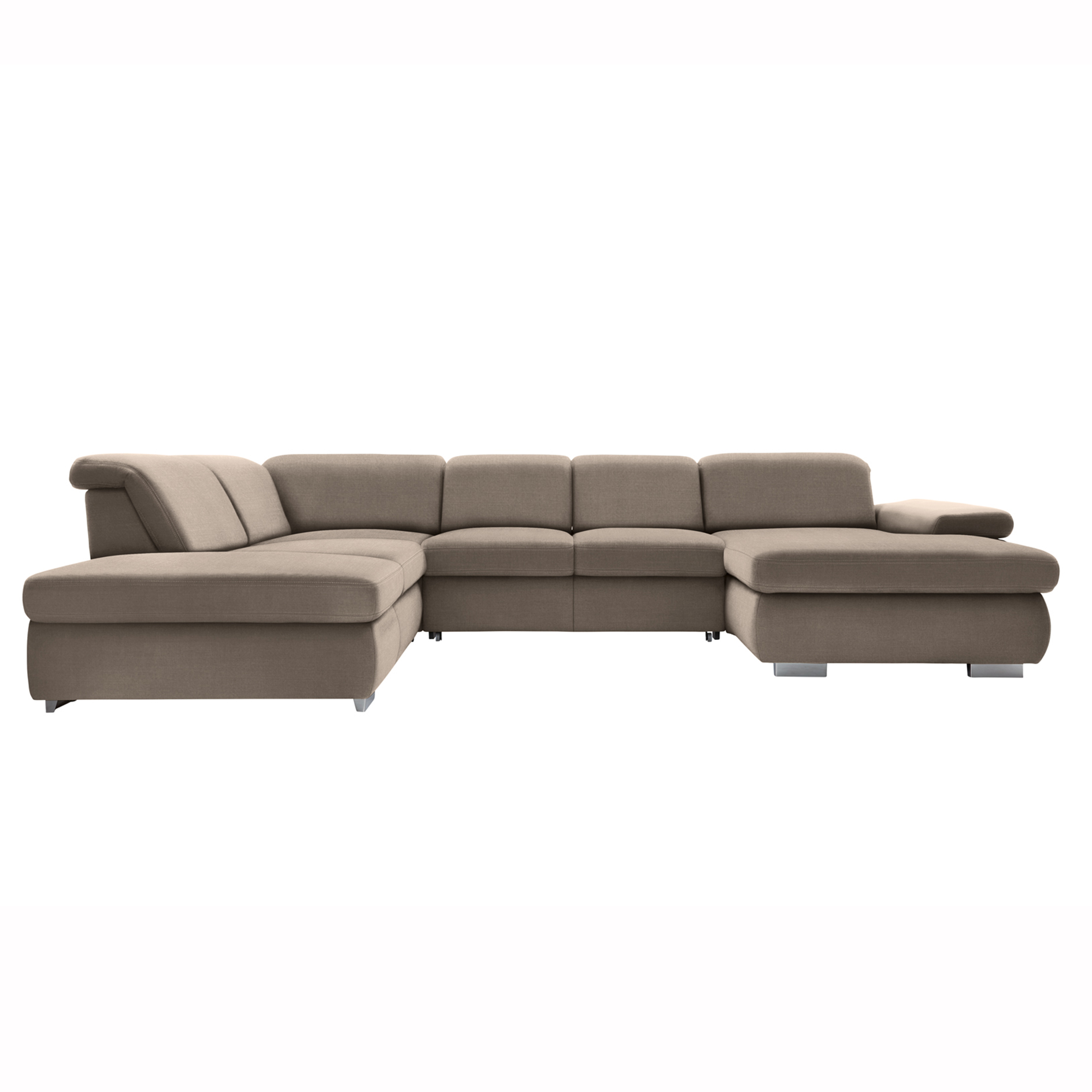 polsterpower Boxspring-Wohnlandschaft - Miro mandel - Basismodell - Recamiere rechts