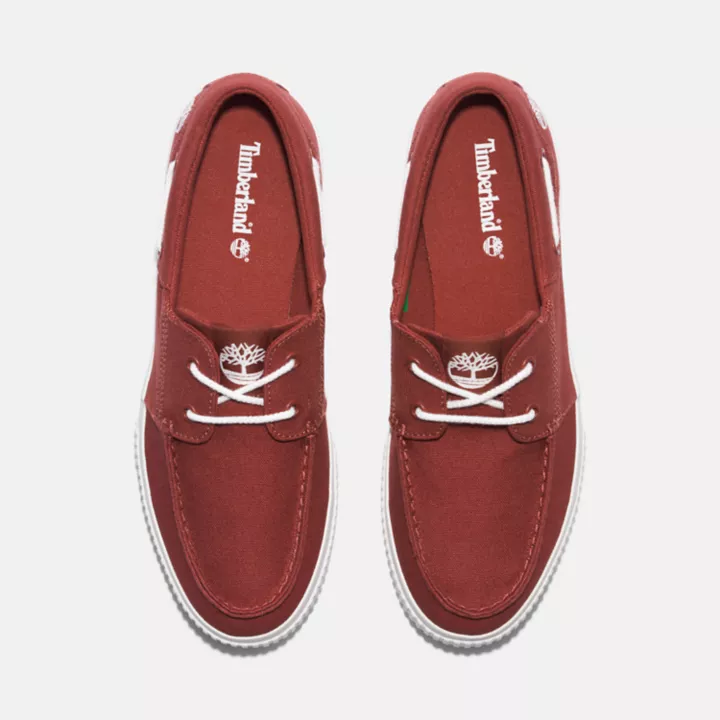Basket basse à lacets pour homme en rouge