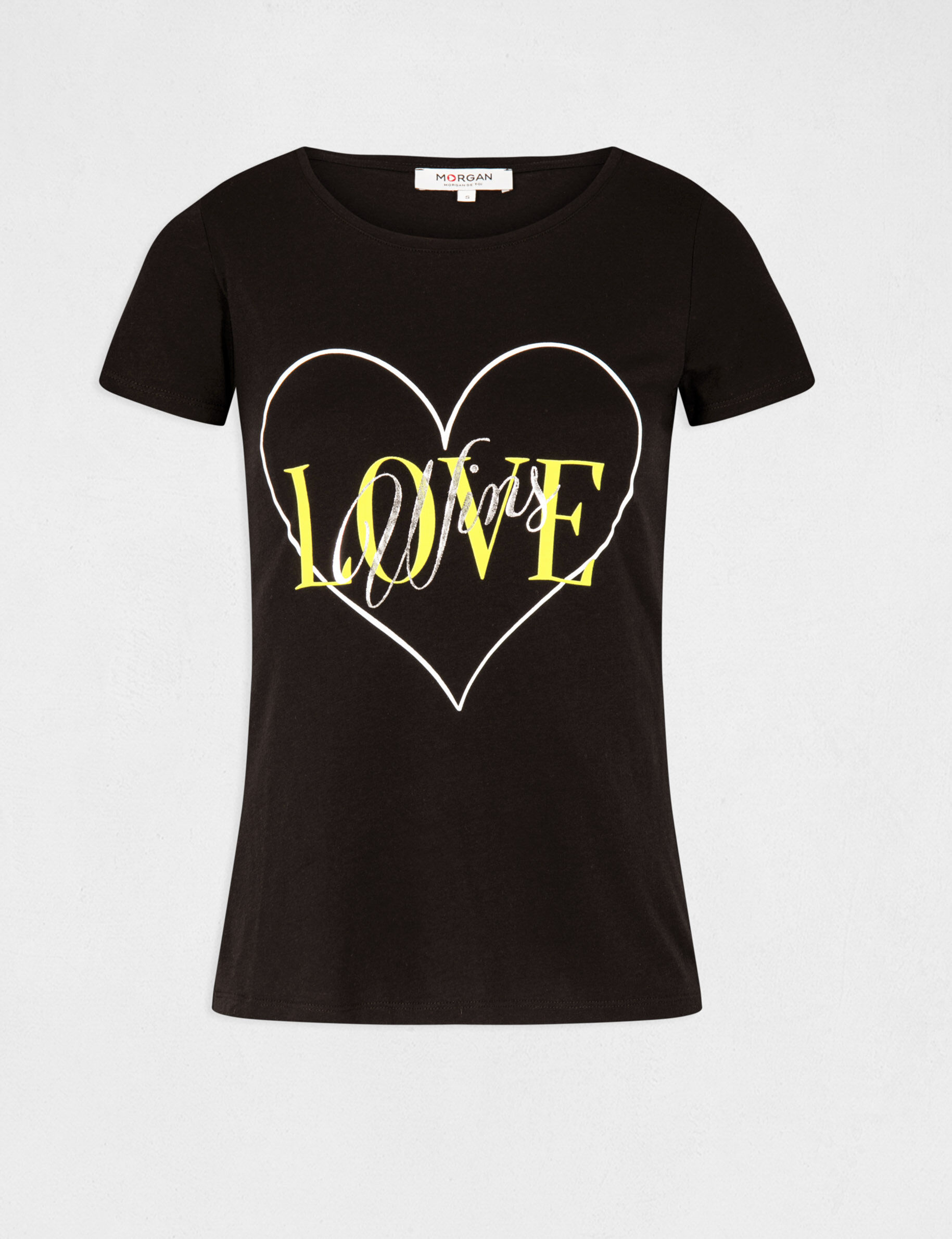T-shirt manches courtes noir femme - noir