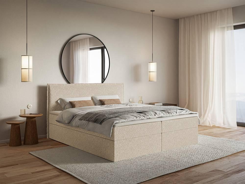 NADUVI Collection Boxspring Esmay chenille - opbergvak+topper 160x200