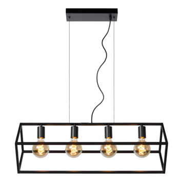 Lucide hanglamp Fabian zwart 80x28 cm (lxb)