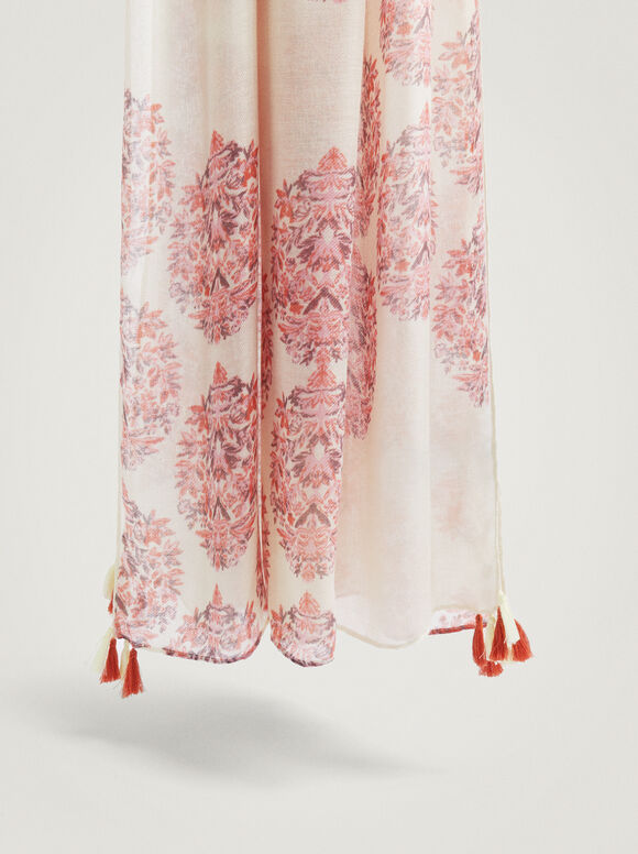 Lenço estampado - Rosa