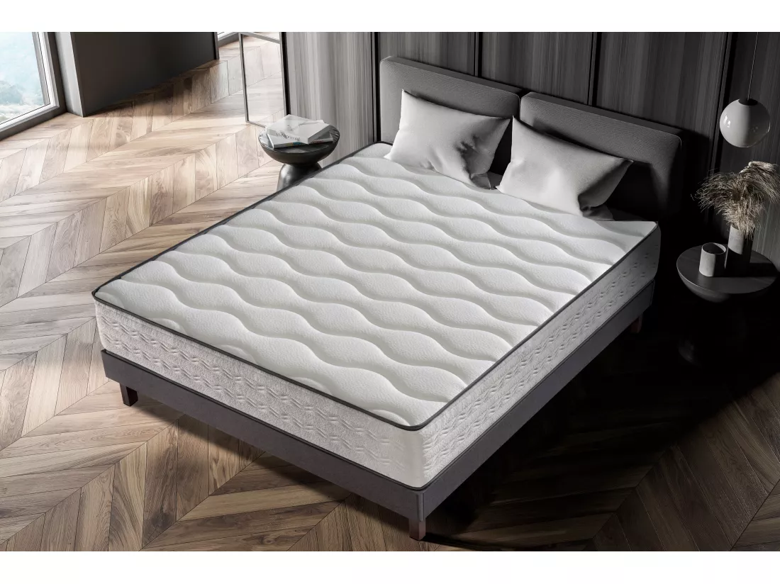 Matelas Mousse 140x190 Firenza - Ferme - Réversible - Côté Été/hiver - H25 Cm