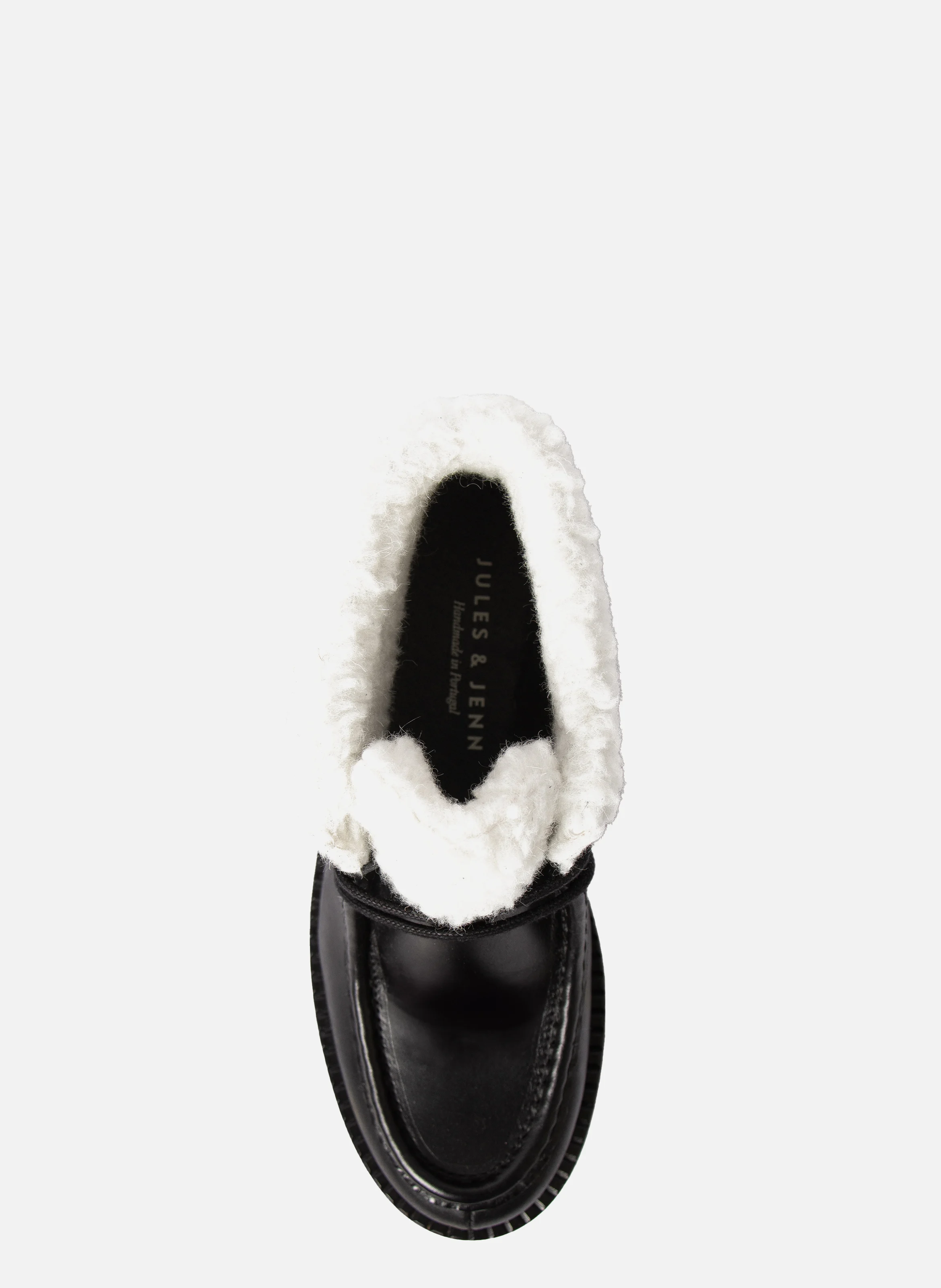 Bottines fourrées basses cuir | Noir