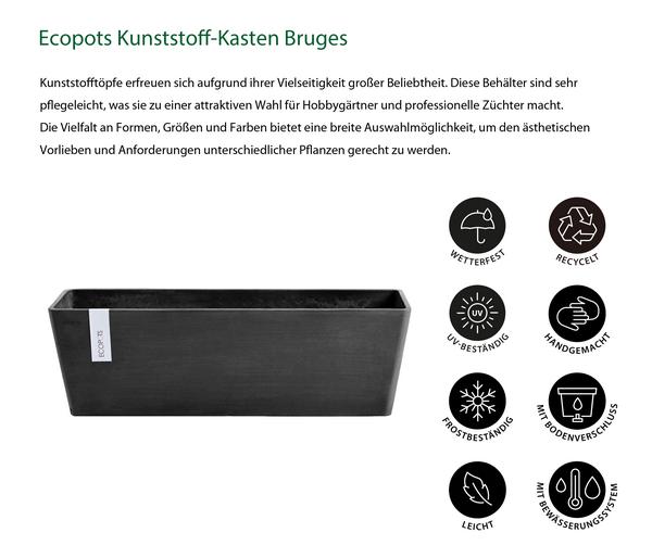 Ecopots Kunststoff-Kasten Bruges mit