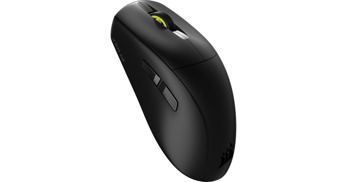 CorsairM75 AIR WIRELESS Ultralichte gaming muis  (Zwart, 100 - 26.000 dpi | 2,4 GHz | Bluetooth 4.2 | USB 2.0)