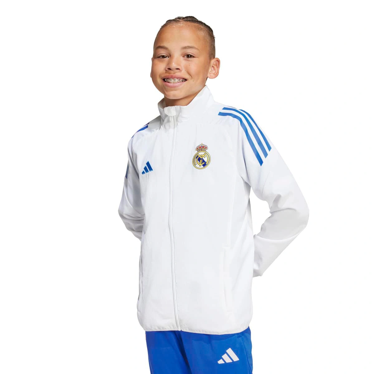 Casaco adidas Press/Travel Real Madrid 2025-2026 Criança