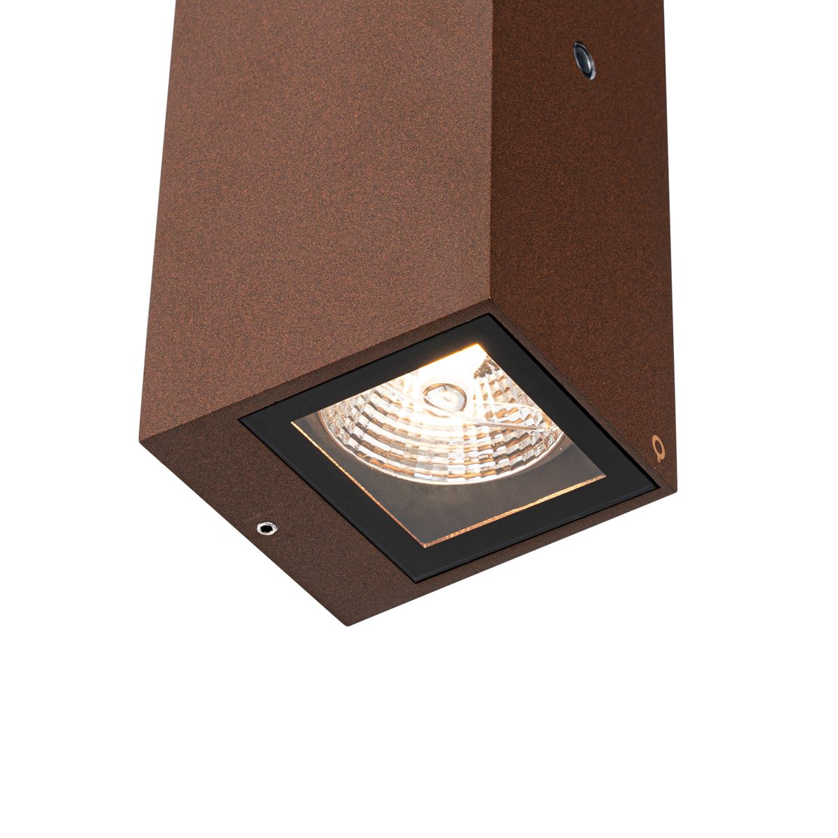 Wandlamp roestbruin 2-lichts AR70 IP44 met schemersensor - Baleno