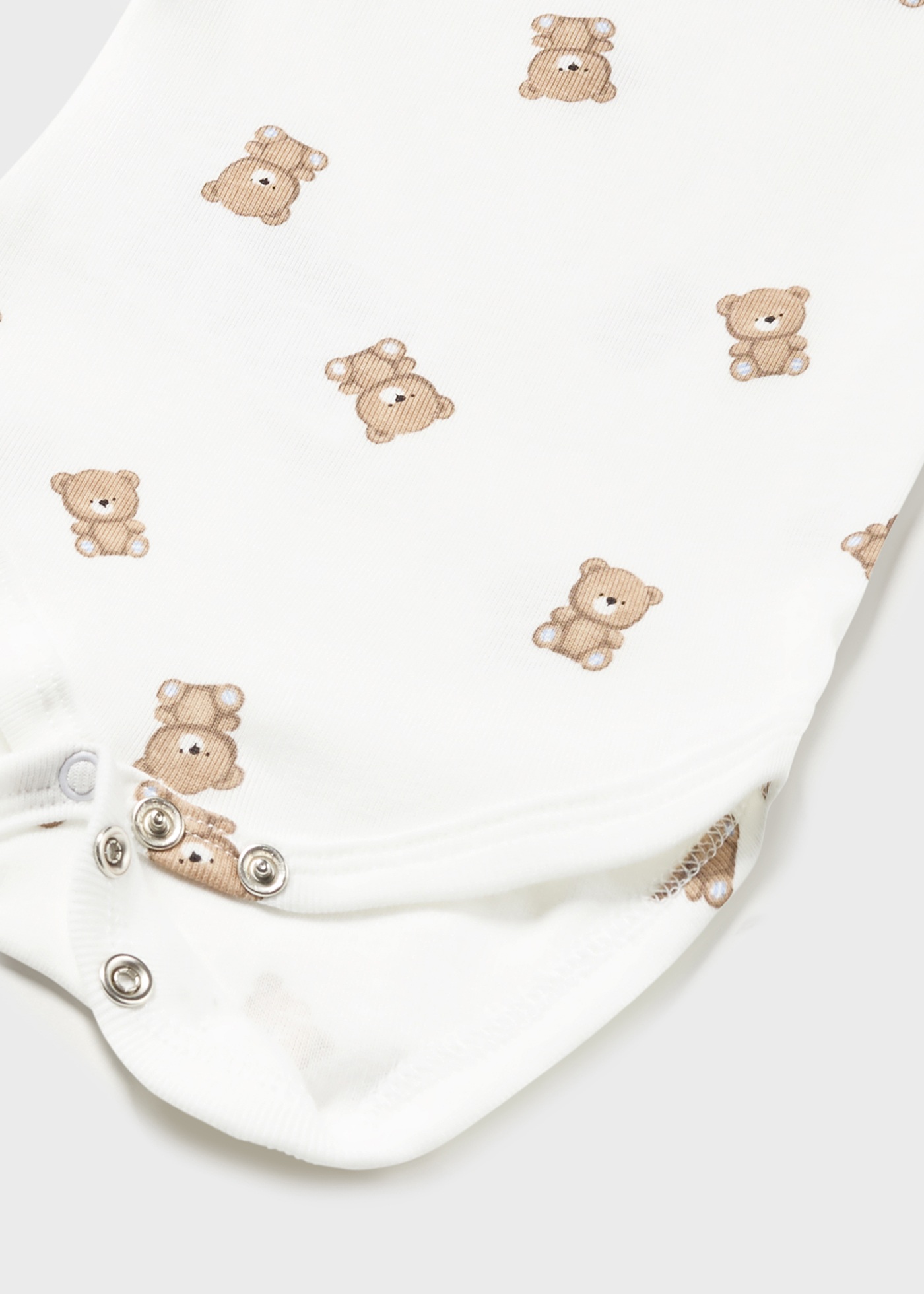 Conjunto de 3 peças em algodão sustentável para recém-nascidos.