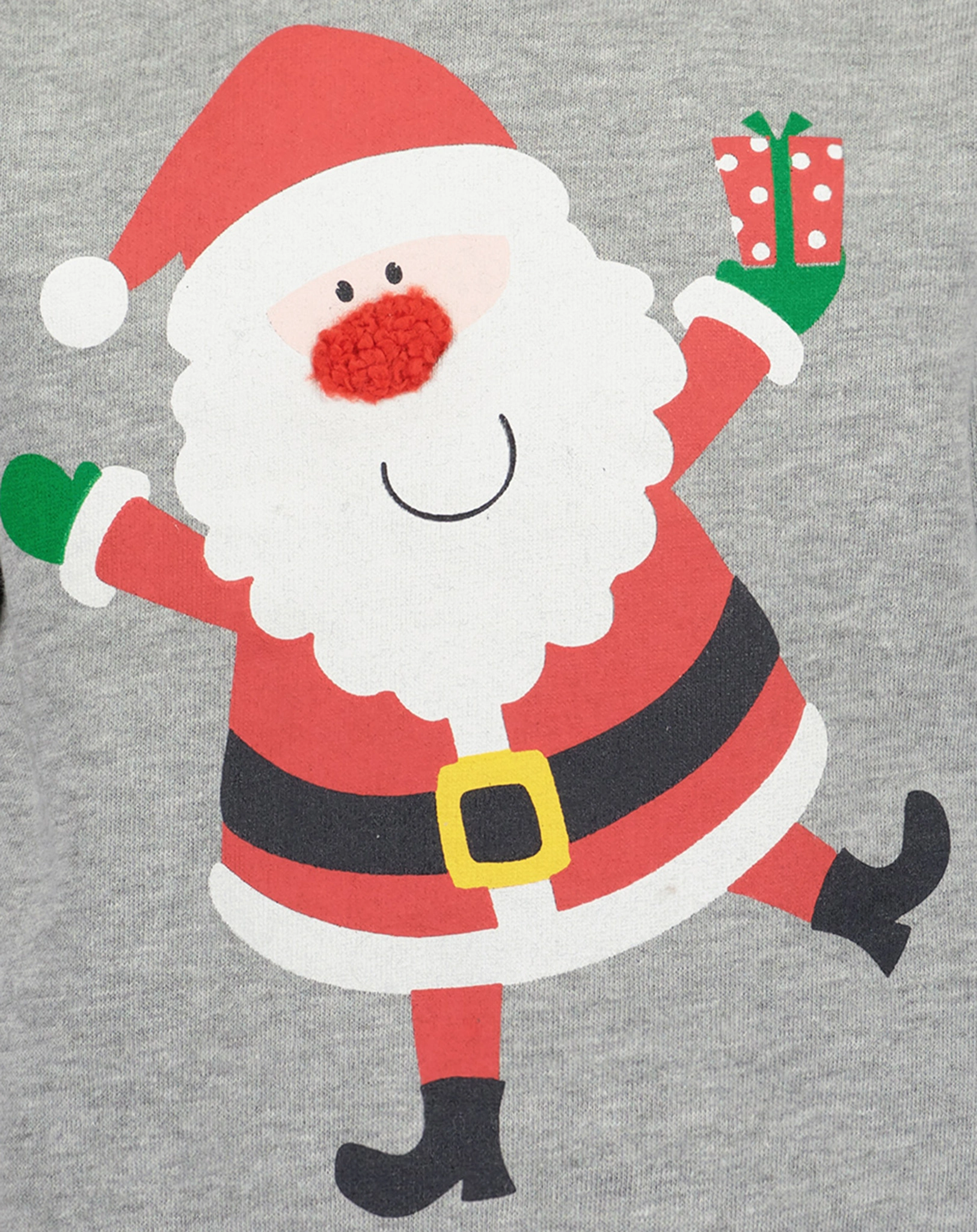 Sweatshirt HAPPY SANTA in mittelgrau