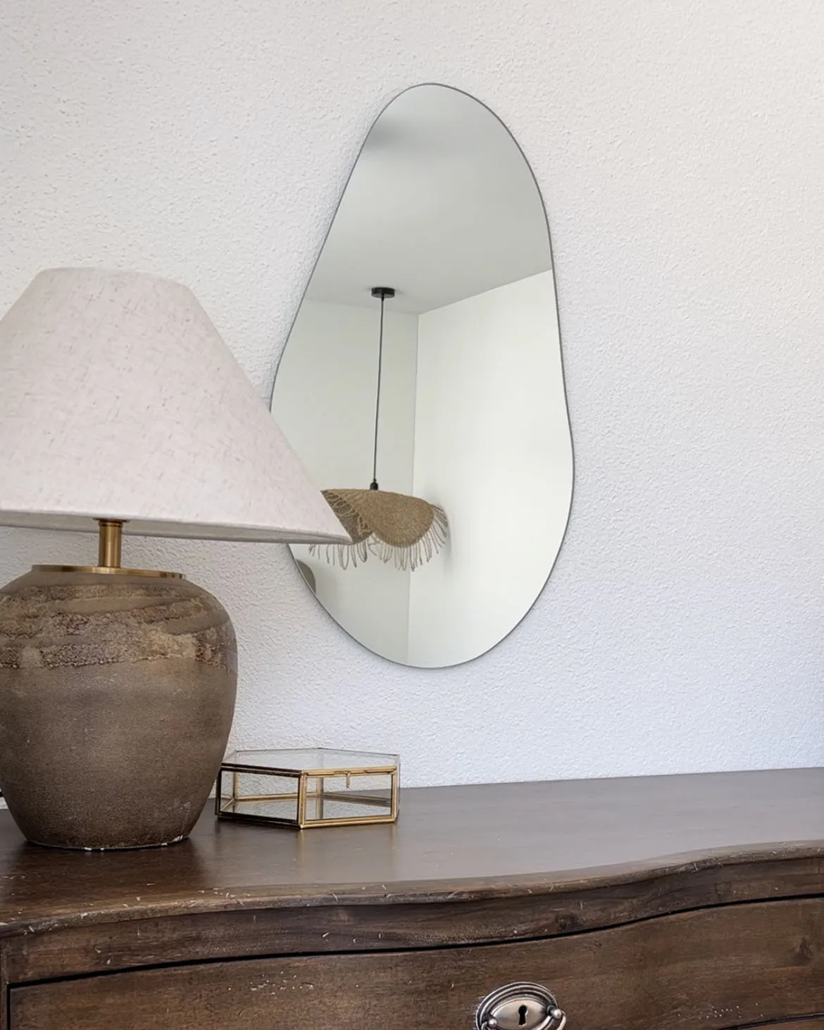 Wandspiegel AUBAGNE 40 cm 65 cm Zilver