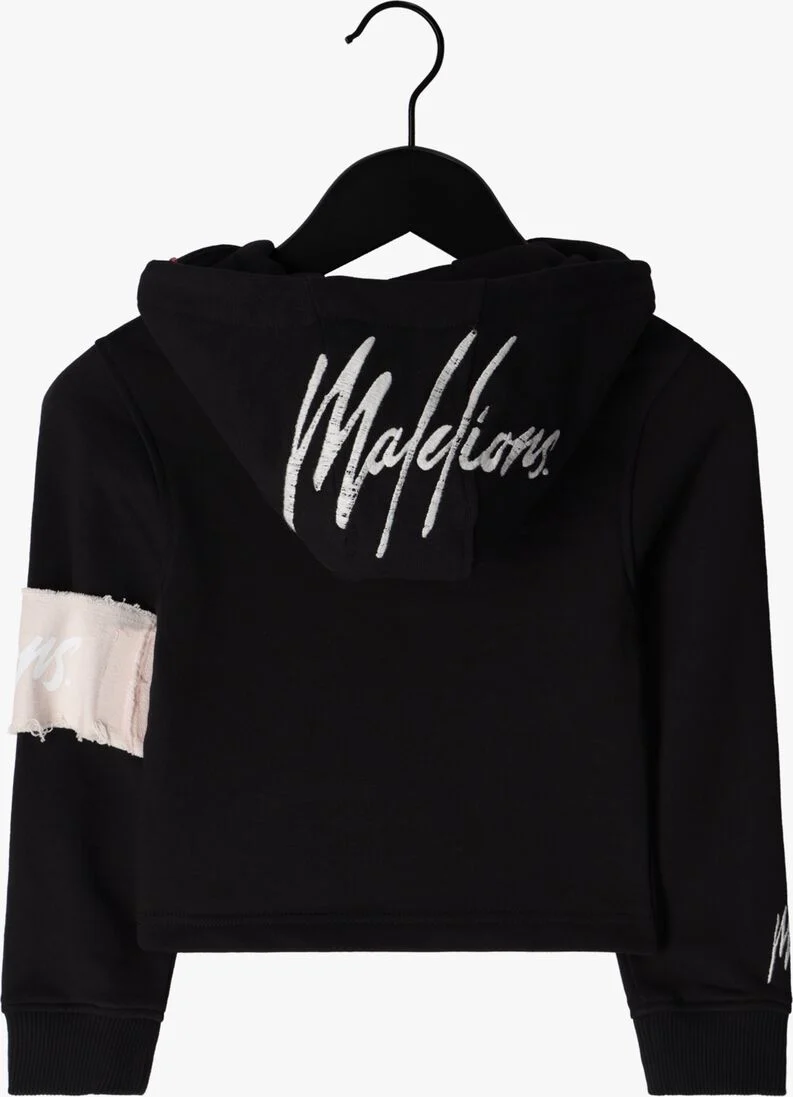 MALELIONS zwarte malelions sweater cropped hoodie