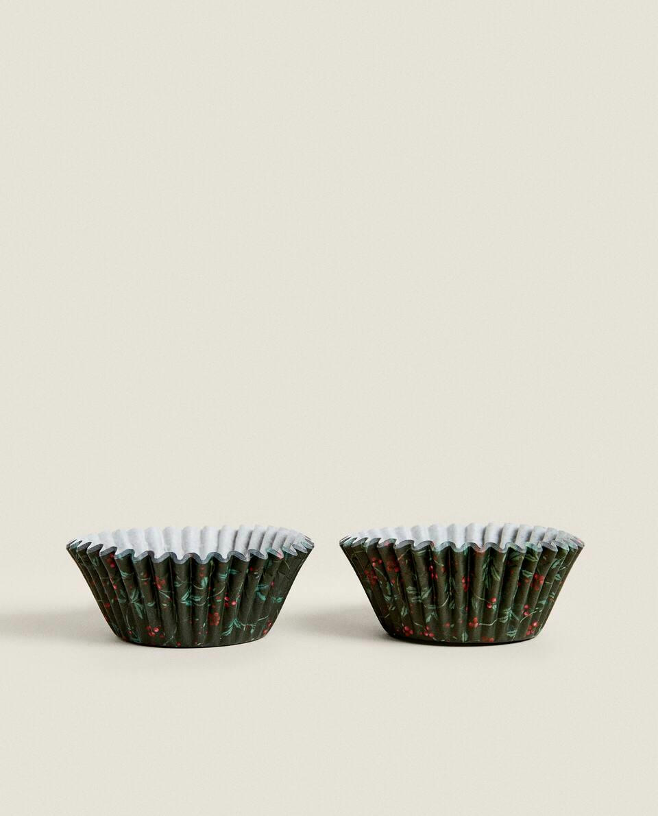PACOTE DE FORMAS DE PAPEL PARA CUPCAKES DE NATAL (PACOTE COM 36 UNIDADES)