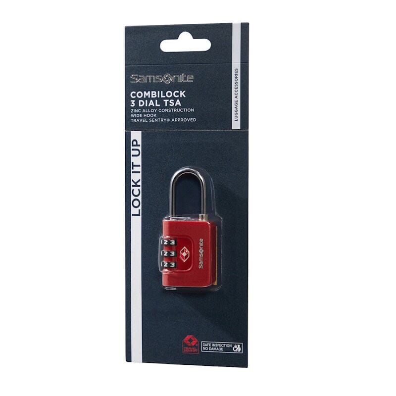 Samsonite TA Revolution Combilock 3 Dial TSA Red