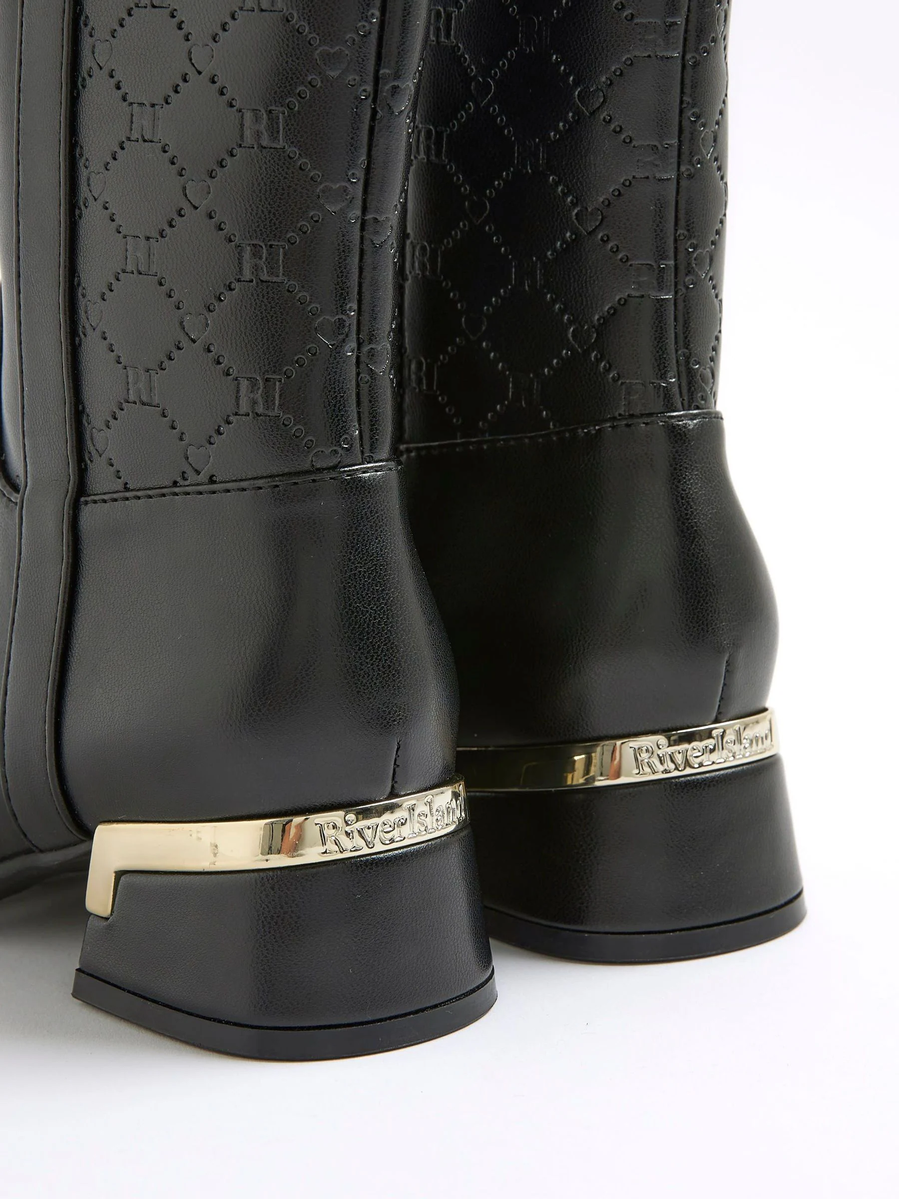 River Island Embossed Knee High Boots