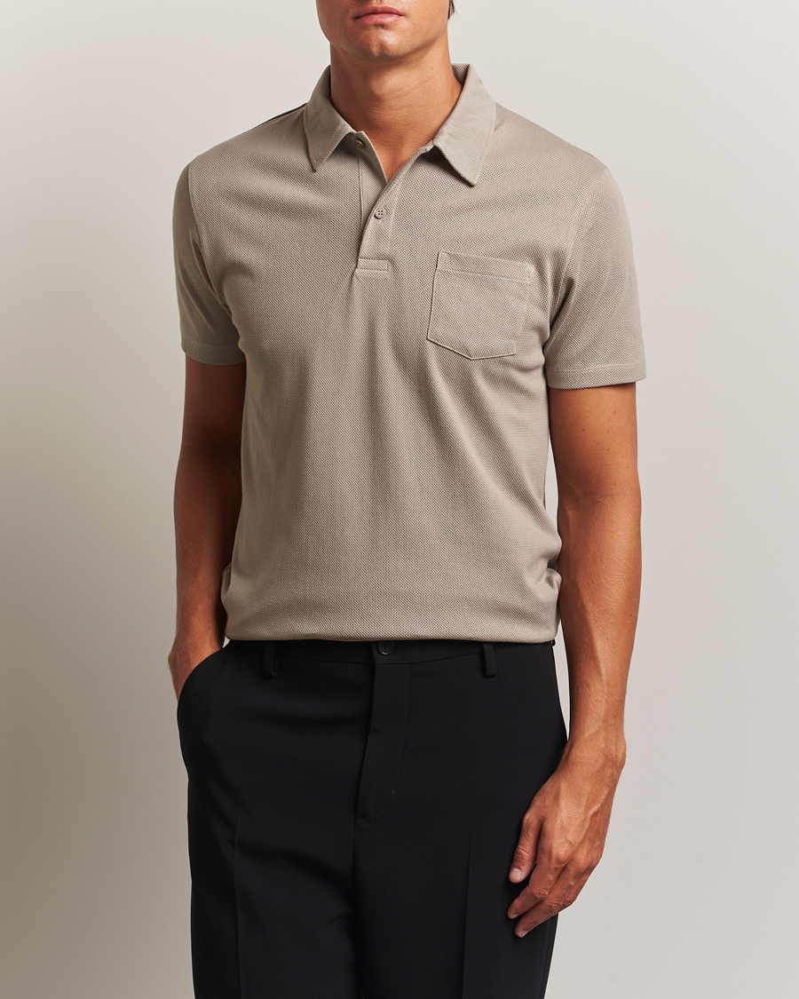 Sunspel Riviera Polo Shirt Fog