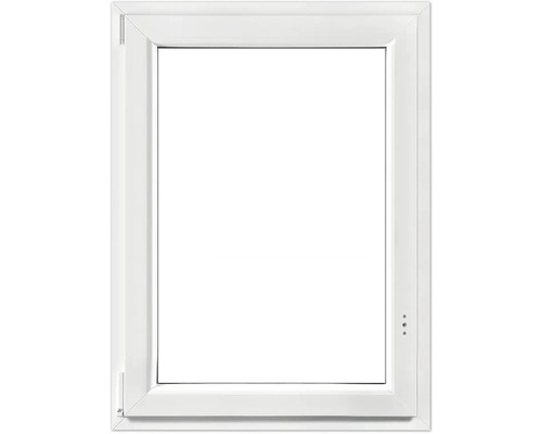 Kelderraam, draai-kiep, kunststof, RAL 9016 verkeerswit, 600x800 mm, DIN links