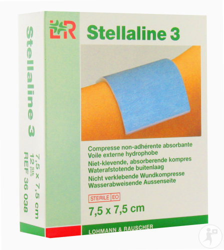 Lohmann & Rauscher Stellaline 3 Compresse Stérile 7,5x7,5cm 12 Pièces (36038)
