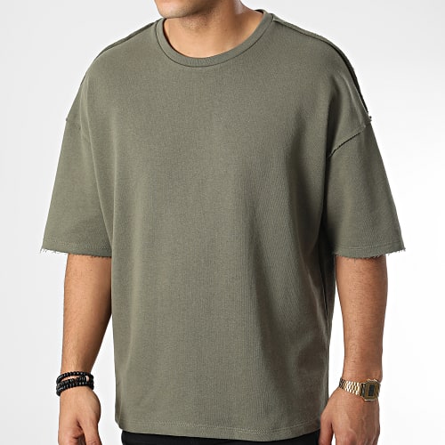 Tee Shirt Oversize Large F22209 Vert Kaki