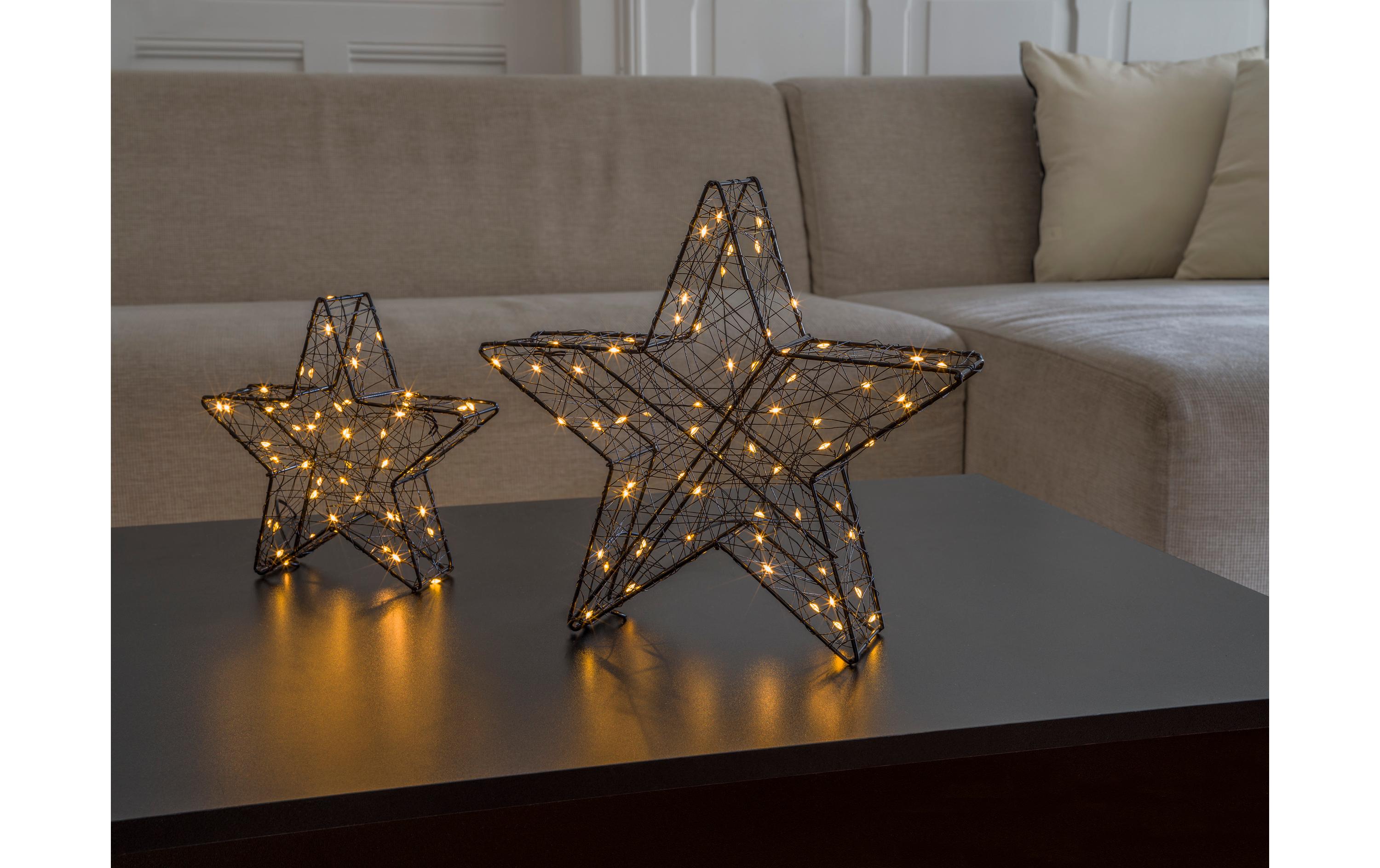 Tischdeko 3D Star Nero M, 28 cmLED Weihnachtsdekoration