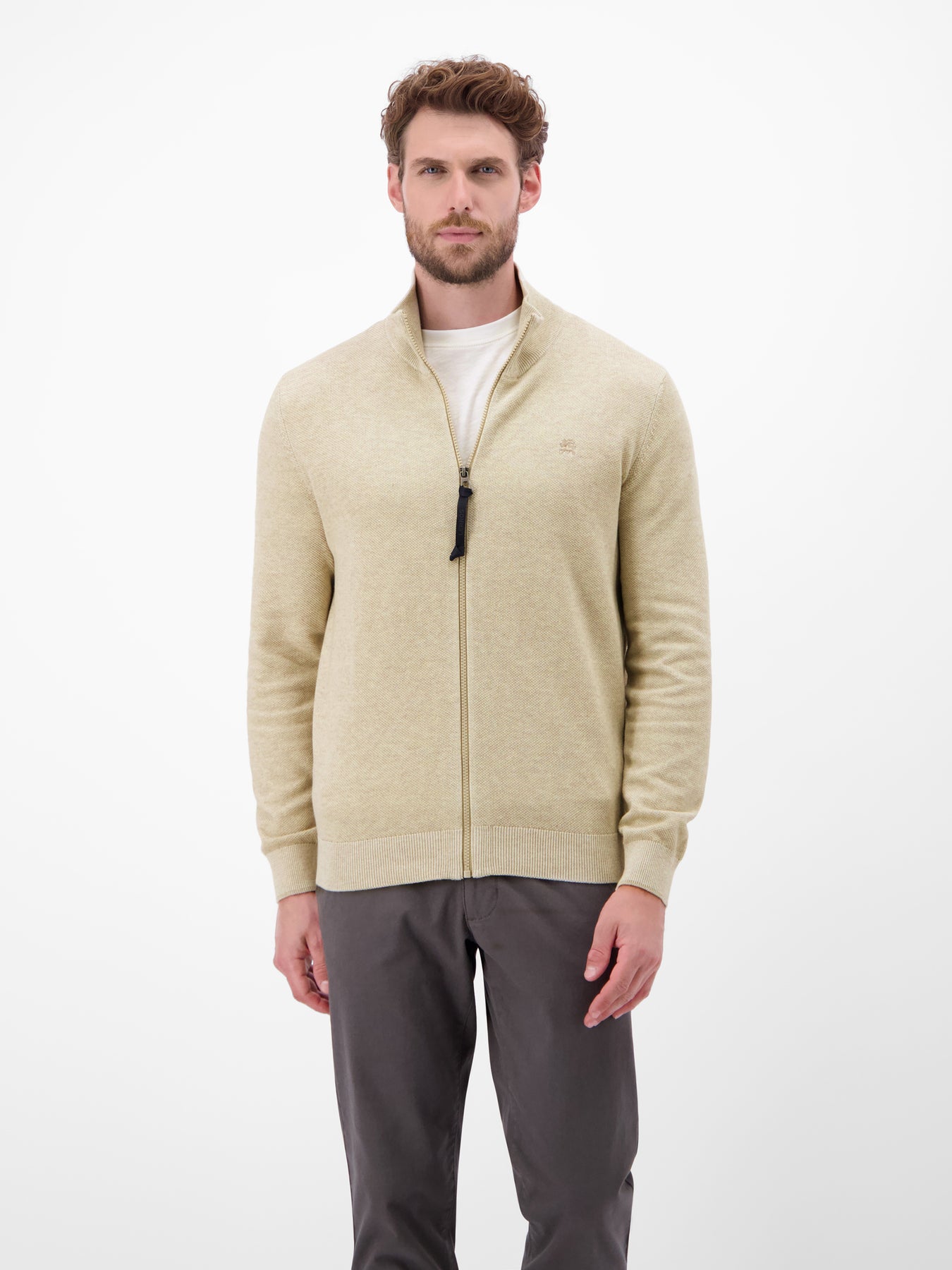 Melange-Strickjacke für Herren