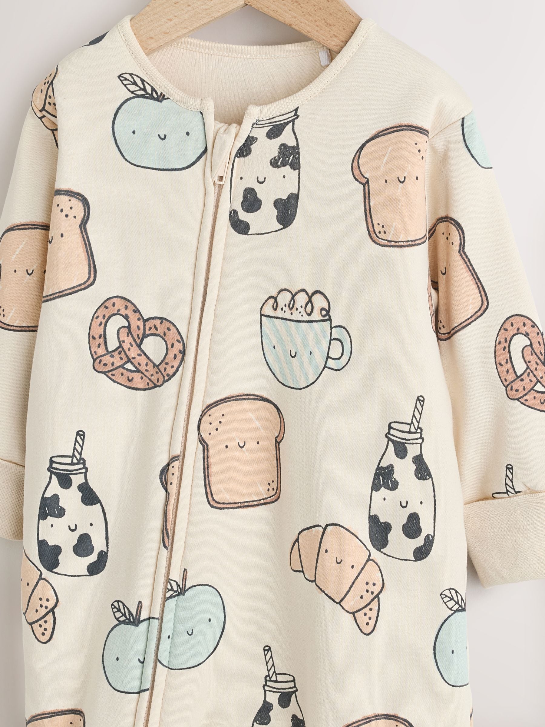 Ecru Ontbijtclub - 2.5 TOG gewatteerde babypyjama