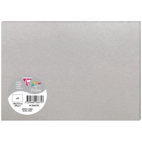Carte simple Pollen 148 x 210 mm 210 g/m2 - Sachet de 5