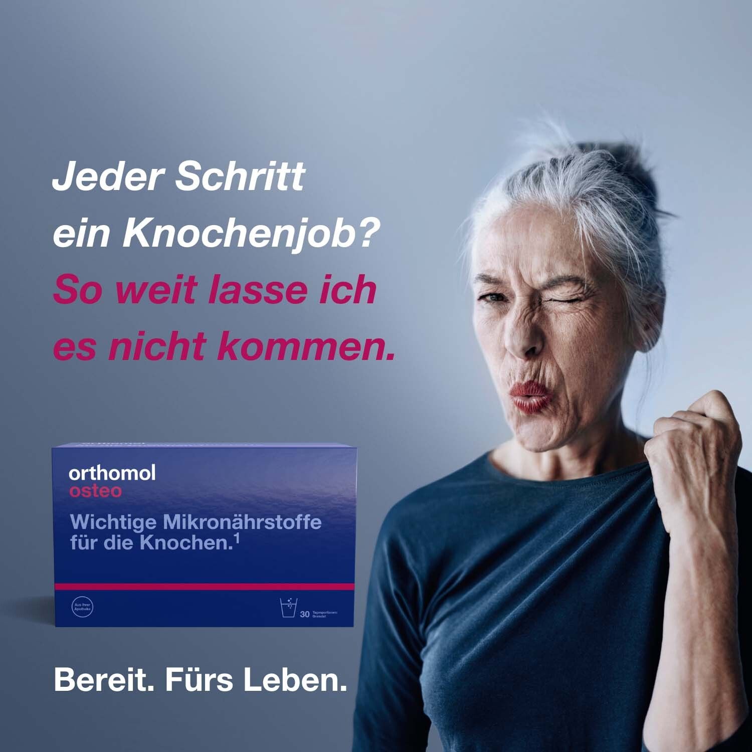 Orthomol Osteo - Mikronährstoffe für die Knochen - Nahrungsergänzungsmittel mit den Vitaminen C, D und K sowie Zink - Granulat