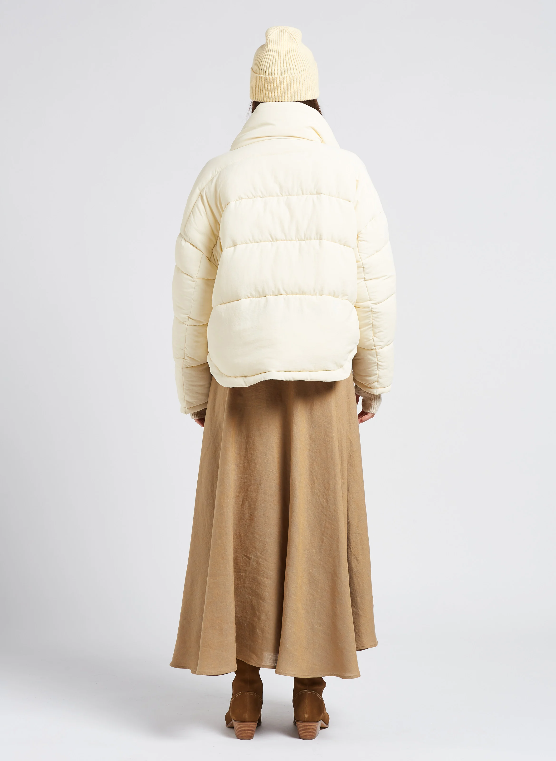 Doudoune oversize col montant| Blanc