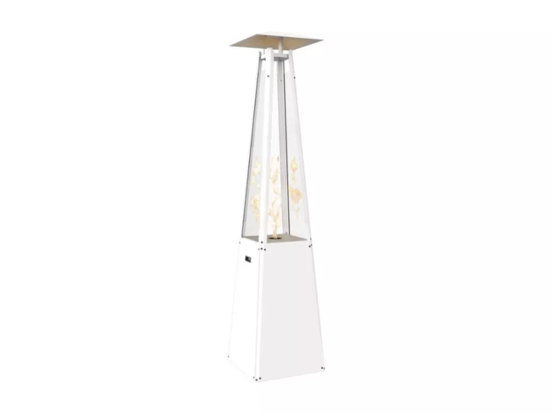 UMBRELLA ACIER BLANC AVEC TUYAU ET RÉDUCTEUR
