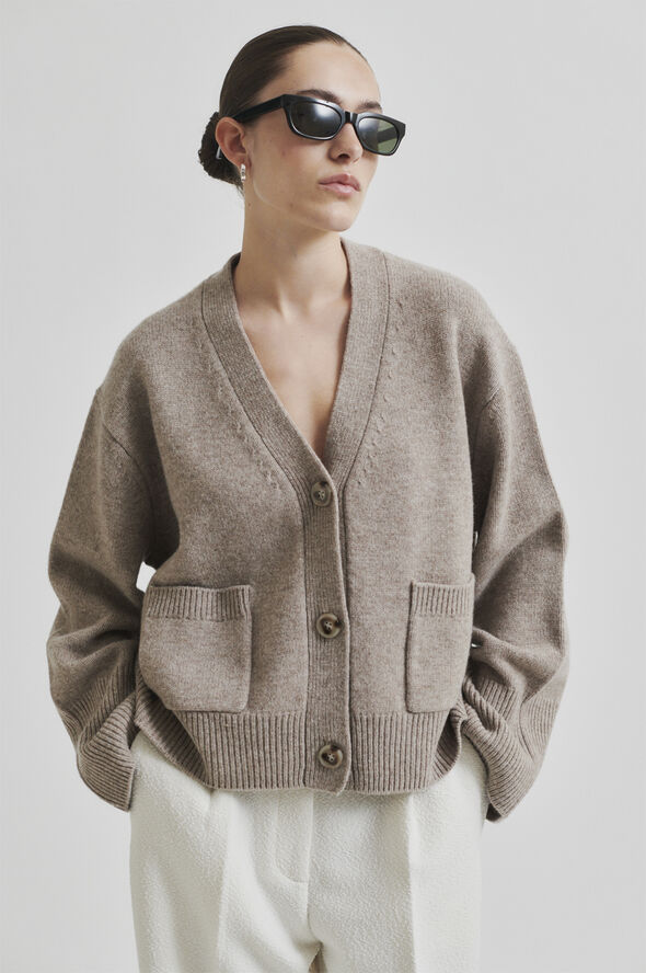 Second Female Alpha Knit Cardigan Fallen rock