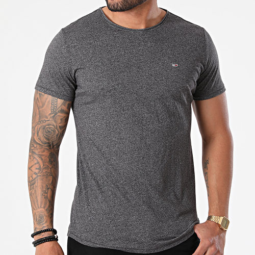 Tee Shirt Oversize Slim Jaspe 9586 Gris Anthracite Chiné