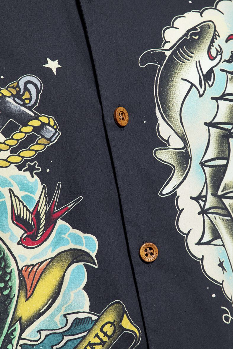 Tropical Hawaiian-style deluxe | King Kerosin Chemise manches courtes